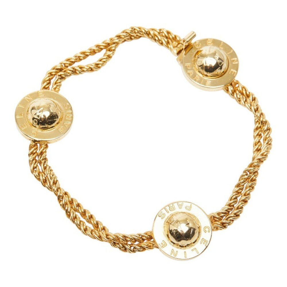 CELINE Gold Charm Bracelet